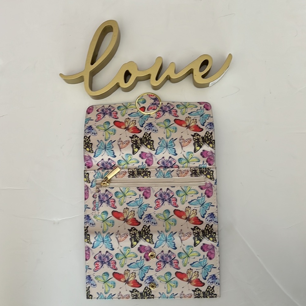 Adorable White Wallet With Multicolored Butterfly Pattern - Picture 7 of 9